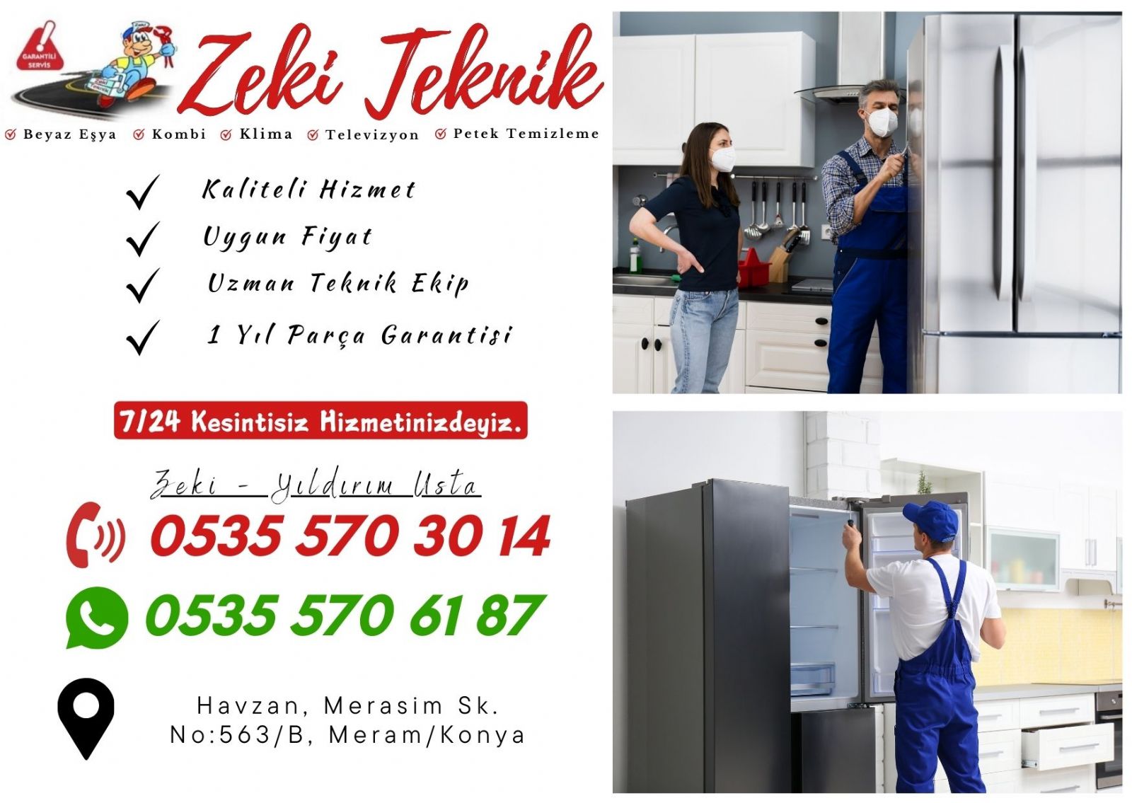 Meram Buzdolabı Tamircisi  